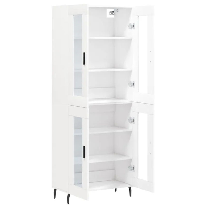 Vidaxl Vitrinenschrank Modern, Weiß, B: 69,5 cm, T: 34 cm, H: 180 cm - Bild 2