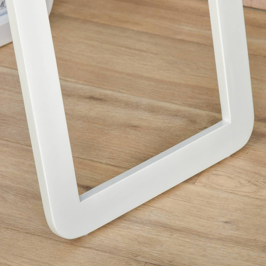 HOMCOM Standspiegel aus Kiefernholz in Weiß, B/H/T: 37 x 156 x 43 cm - Bild 2