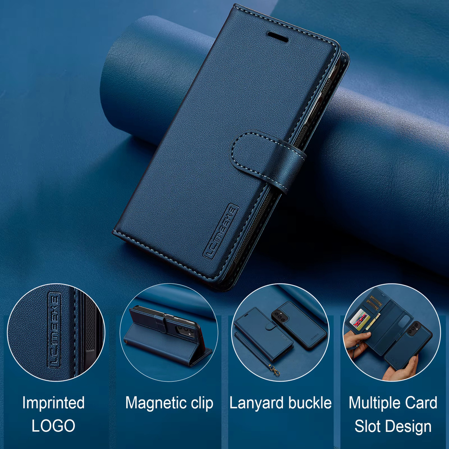 2 in 1 Flip MagSafe Magnetic Leather Wireless Charge Handyhülle für Samsung Galaxy A17 A56 A36 A16 A55 A54 A35 A34 A15 A14 in Purple - Bild 1