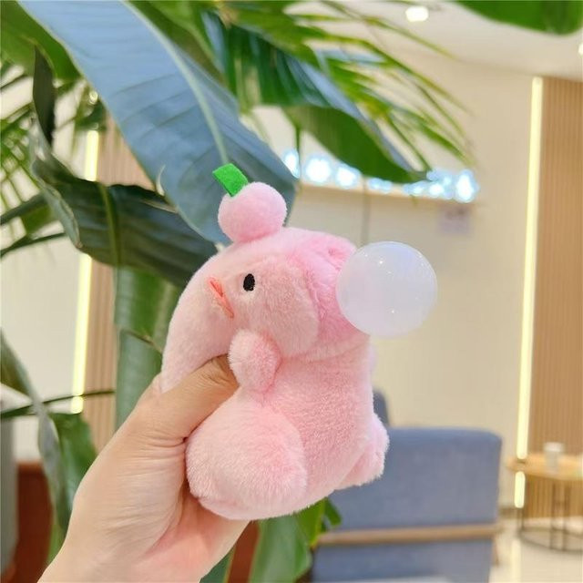 Yiran toy Capybara Plüsch Schlüsselanhänger, Rosa, Stressabbau Spielzeug - Bild 1