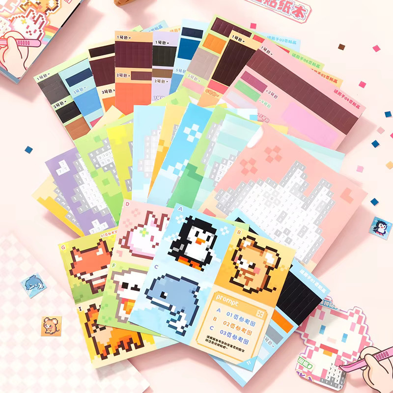 23 handgefertigte Collagen-Aufkleber mit Cartoon-Tieren im japanischen Briefpapier-Stil, Multicolor - Bild 1