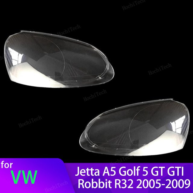 HochiTech Transparentes Gehäuse für VW Golf 5 MK5 Jetta A5 GT GTI R32 Frontscheinwerfer Objektivschale Lampenabdeckung - Bild 1