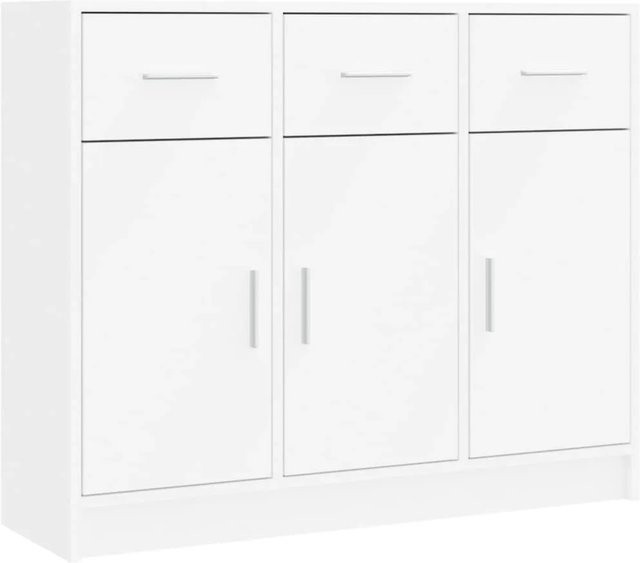 vidaXL Sideboard Weiß aus Holzwerkstoff, B/T/H: 91 x 28 x 75 cm - Bild 1