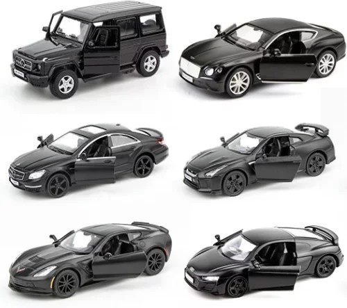 MAKEDA Modellauto Legierung Matte Black 1:36 - Bild 1