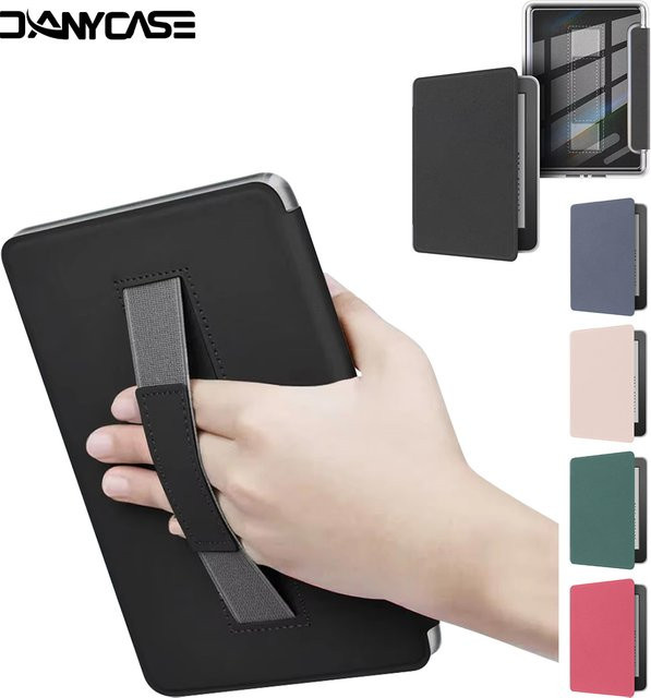 DANYCASE Kindle Hülle für Kindle Paperwhite 12., 11. Generation 2024 2022 2021 mit Auto Wake/Sleep und Handstütze aus Acryl in Grün - Bild 1