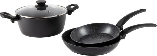 SAN IGNACIO Kochgeschirrset Tormes, 4-teilig, Aluminium, Schwarz, mit Antihaftbeschichtung - Bild 1