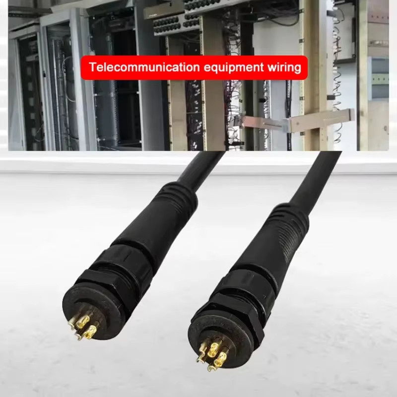 DIVEDEER IP68 M12 Luftfahrtsteckverbinder Schwarz, Industrielle Wasserdichte Stecker-Buchsen-Kombination für 0,5/0,75/1,0 mm² mit 2/3/4/5-poliger Auswahl - Bild 3