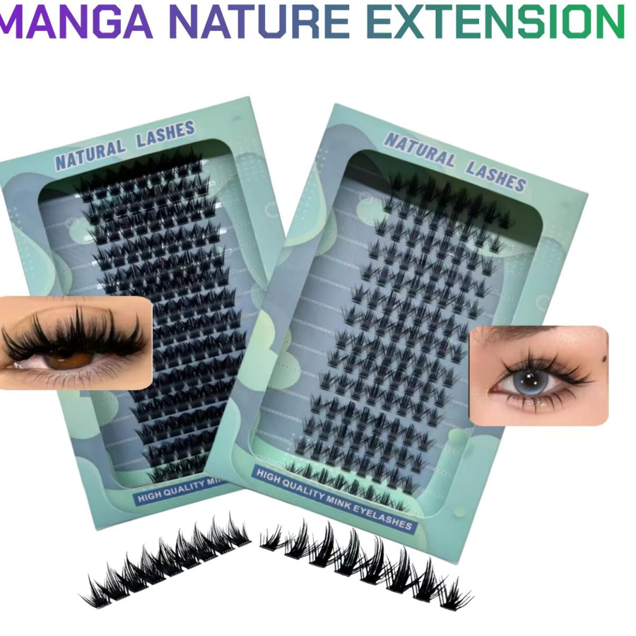 MAIOJIE Cluster-Wimpern-Set, Manga-Wimpern, natürlich, Unisex - Bild 6
