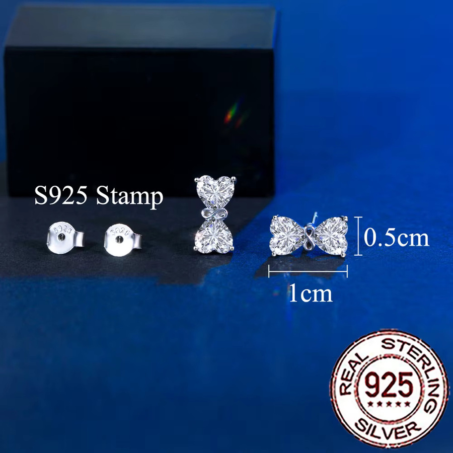 CWWZircons Ohrstecker, 925 Silber, Zirkonia, Damen - Bild 2