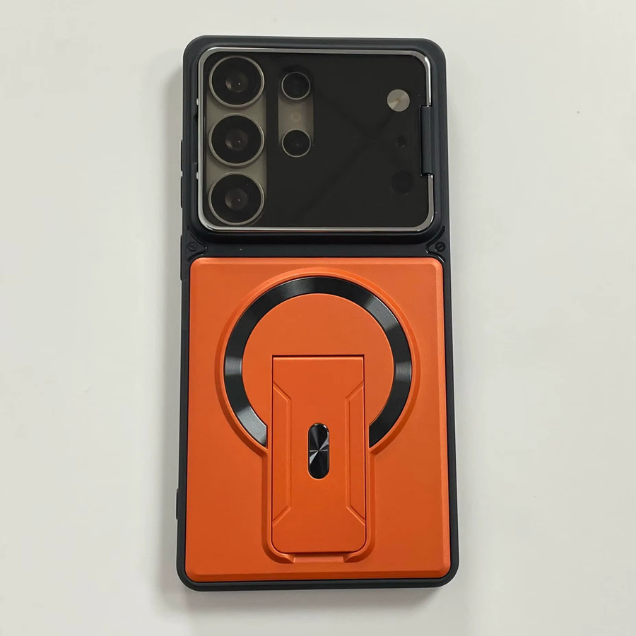 RPKKS Unsichtbare Spiegel-Schutzhülle mit Magnetischem Ständer für Samsung Galaxy S26 S25 S24FE Ultra A56 A36 A57 A37 A17 A16 A07 A06 in Schwarz - Bild 3