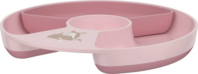 Mepal Mio x Little Dutch Kinderteller mit Fächern in Pink und Multicolour für Babys - Bild 1