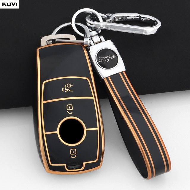 Kuvi TPU Schlüsselhülle für Mercedes Benz E C S GLC Klasse E200 E400 E63 W213 S550 S560 C260 A200 Auto Schlüssel Schutzhülle - Bild 1