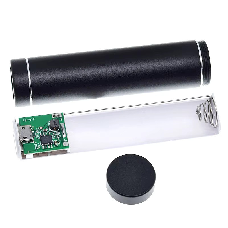 JETTING Mini DIY Powerbank Bausatz mit Aufbewahrungsbox in Schwarz, schweißfreies Set für 1x 18650 Akku, externes Ladegerät mit abnehmbarem Gehäuse - Bild 3