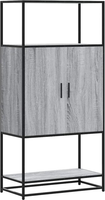 vidaXL Highboard Grau Sonoma aus Holzwerkstoff und Metall, B/T/H: 68 x 35 x 139 cm - Bild 1