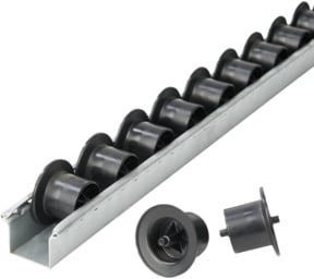 Bito SDS / ESD-Spurkranzrolle aus Kunststoff, Schwarz, Länge: 2000 mm - Bild 1