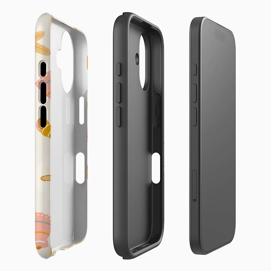 Potdemiel Handyhülle Cream Ocean Elements in Beige für iPhone 17 16 15 14 Pro Max Plus mit doppelschichtiger Rückabdeckung - Bild 2
