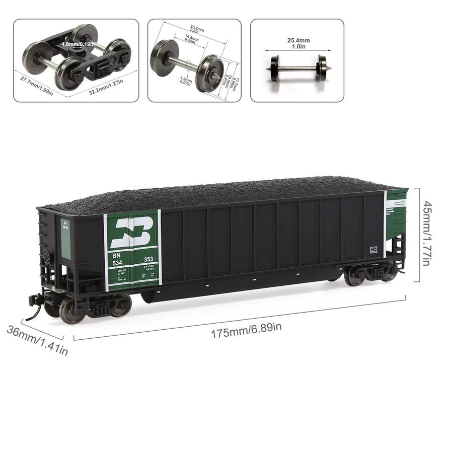 Evemodel Train Wagon Coal Car, 1:87 (Spur H0) - Bild 1