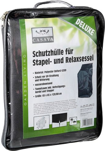 CASAYA Stuhl-Schutzhülle Deluxe für Sessel aus Polyester, grau, B/T/H: 65 x 65 x 120 cm - Bild 1