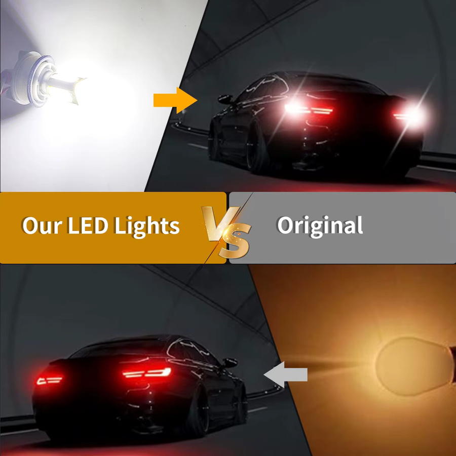 2er-Set P21W BA15S LED Autolampen für Bremslicht, Nebellicht, Rückfahrscheinwerfer und Blinker 12V - Bild 4