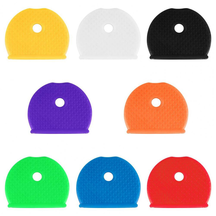 Buntes Tastenkappen-Set für Hausschlüssel aus Gummi und Kunststoff, runde Kennungen zur Organisation, Multicolor - Bild 2