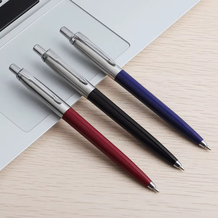 Genkky 5er Set Metall Kugelschreiber mit G2 Refill und blauer Tinte für Schule und Büro - Bild 2