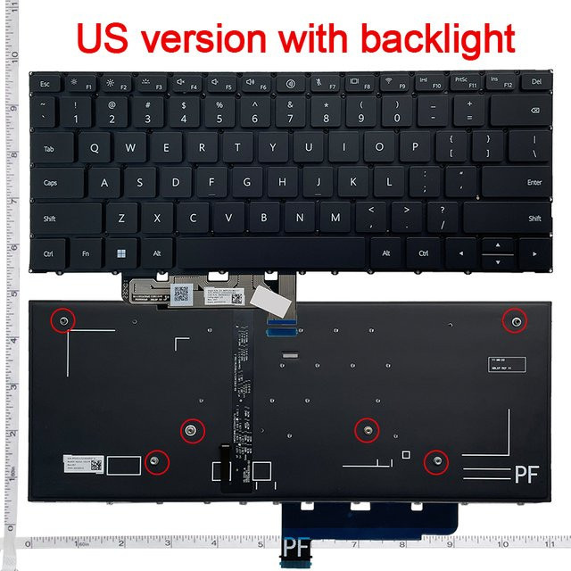 Huawei MateBook X Pro Tastatur Modell 2024 in Grau - Bild 1