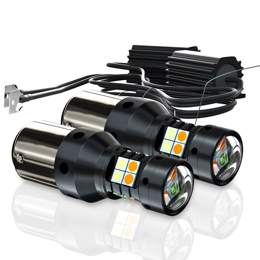 LECIBUBI LED Dual Modus Blinker und Tagfahrlicht DRL Set für Nissan Pulsar C13 2014-2019, Schwarz, 2 Stück - Bild 6