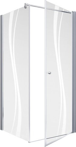 Schulte Eckdusche AlexaStyle 2.0 in Transparent mit Silver-Profil und Easy-Clean-Beschichtung, B/T/H: 90 x 90 x 192 cm - Bild 1
