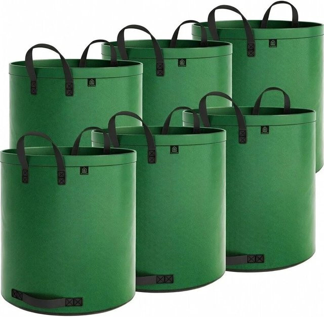 TTL GARDEN SUPER SOLID Gartensack 6er Set, Grün, 272 l, 200 g/qm, reißfeste Abfallsäcke für Laub und Gras - Bild 1