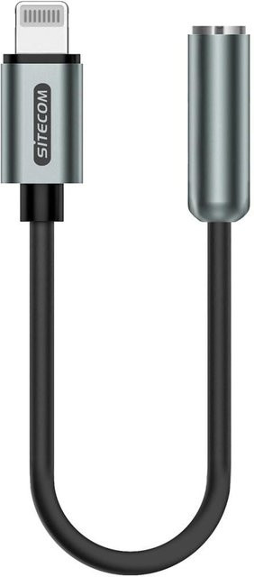 Sitecom Audio-Adapter CA-072 Lightning auf 3,5 mm Klinke, Grau, Länge: 0,15 m - Bild 1