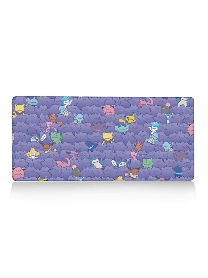 Potdemiel XXL Mauspad Ditto-Serie in Purple mit HD-Druck und genähten Kanten - Bild 3
