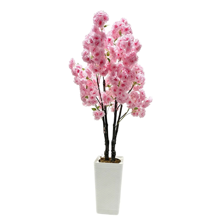 Studyset Künstlicher Kirschblütenbaum in Pink als dekorative Sakura-Topfpflanze für Innenbereich, Hochzeit und Party - Bild 3