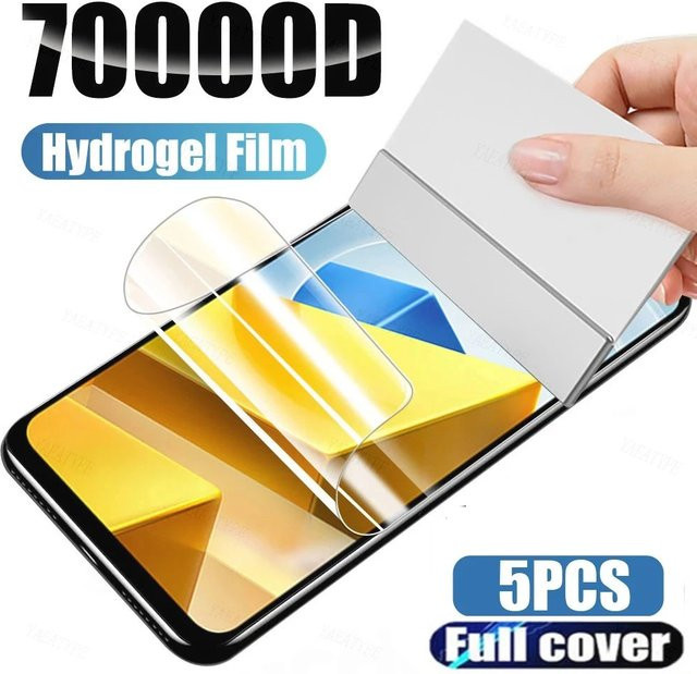 5 Stück Xiaomi Redmi Note 13 12 11 10 Pro Plus 5G 13T 12T 11T 12S 11S 10S 11 Lite Displayschutzfolie aus Hydrogel, transparent - Bild 1