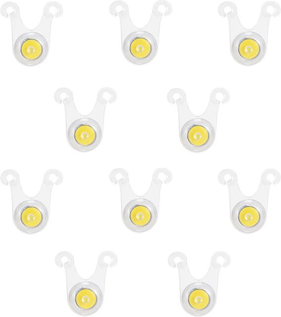 TOMTOP JMS 10er Set wasserdichte Zeltschnur-Lichter in Gelb für Camping und Outdoor mit IPX4 Schutz - Bild 1