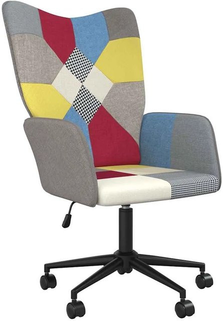vidaXL Relaxsessel Patchwork aus Stoff in Multicolour und Grau, B/T/H: 69,0 x 61,5 x 102,0 cm - Bild 1