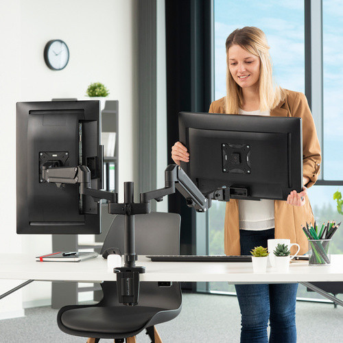 Hama FULLMOTION Monitorarm mit Gasfeder für 27 Zoll Monitore, schwarz - Bild 2