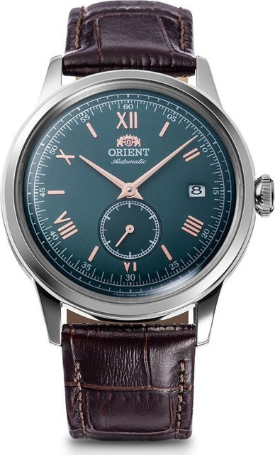 Orient Armbanduhr Bambino, Automatik, Edelstahl, Leder, Grün, 38 mm, Herren - Bild 1