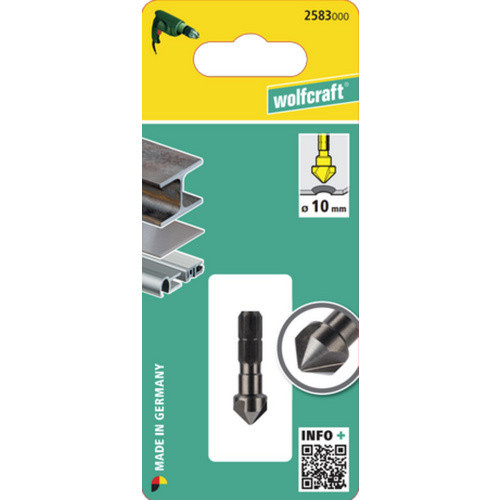 Wolfcraft Senker aus HSS-Stahl mit 1/4-Zoll-Sechskant und Ø 10 mm in Schwarz - Bild 2