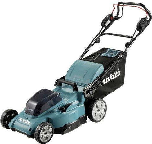 Makita Akku-Rasenmäher DLM481Z mit Radantrieb, 36V (2x18V), Schnittbreite: 48 cm, Blau/Schwarz - Bild 1