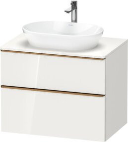 Duravit Waschtischunterschrank D-Neo in Weiß, Wandhängend, Glänzend, Breite: 80 cm, Tiefe: 55 cm, Höhe: 66,4 cm - Bild 1
