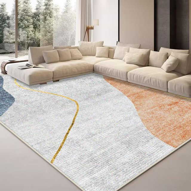 Karpetti Moderner Abstrakter Teppich mit Streifenmuster, Waschbar und Rutschfest, Mehrfarbig, B: 200 cm, T: 230 cm - Bild 1