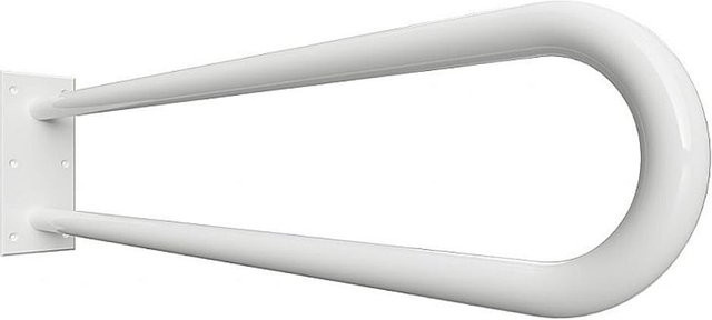 Brillantbad BELP Stützgriff in U-Form aus Stahl in Weiß Matt, B/T/H: 10,0 x 25,0 x 86,6 cm, 120 kg Traglast für Bad und WC - Bild 1