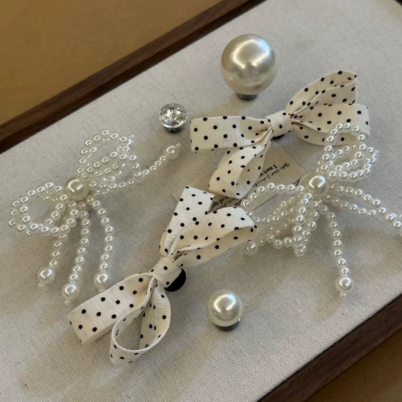 Mesuca Schuh-Charms-Set, Polka Dots, Perlen, Schleifen, Quasten, Kinder - Bild 5