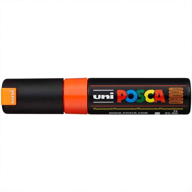 uni POSCA-Marker PC-8K mit 8mm Keilspitze in Neon-Orange - Bild 1