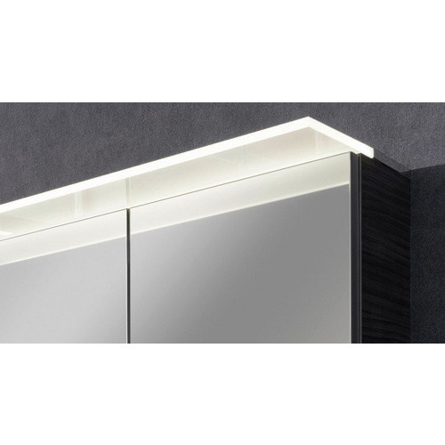 Fackelmann Spiegelschrank b.perfekt in Eiche Dunkel mit integrierter LED-Beleuchtung und Softclose-Türen, B/H/T: 100 x 69 x 23,1 cm - Bild 2