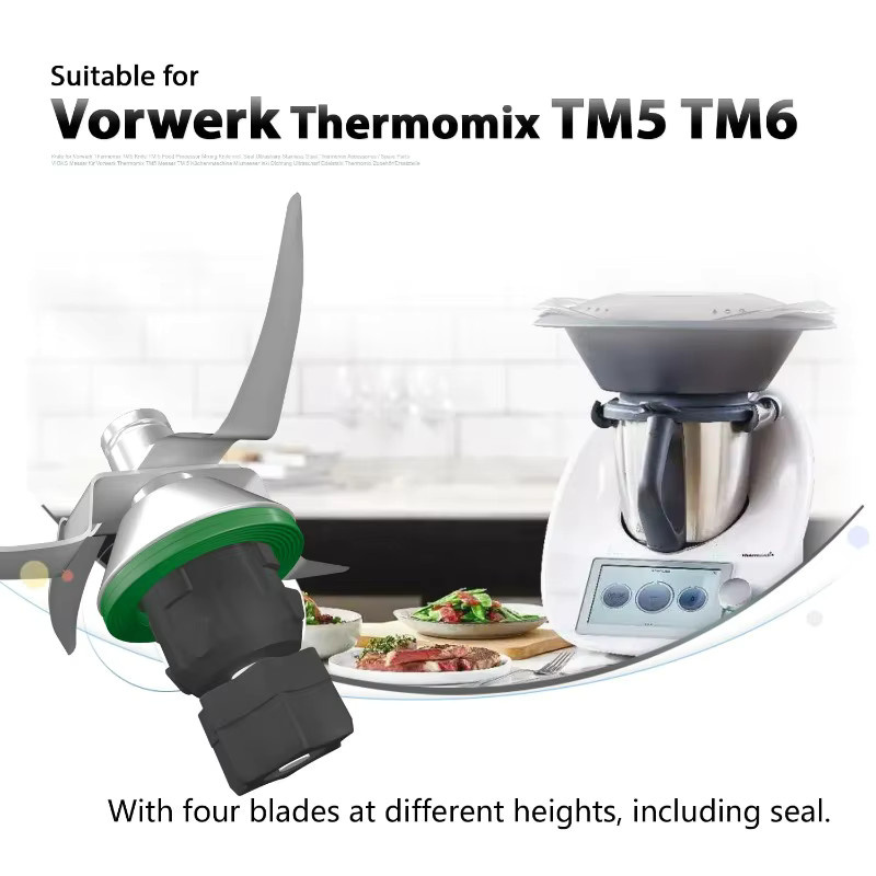 Universal Messer Set für Thermomix TM5 TM6 TM31 von Vorwerk, Edelstahl, Silber - Bild 2