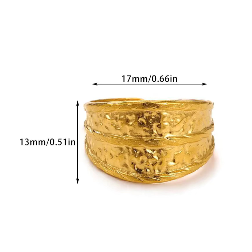 ICFTZWE Ringe Edelstahl, goldfarben, Damen - Bild 2