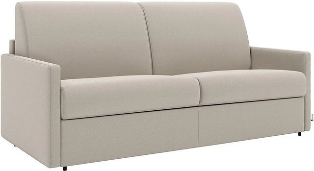 Vente-unique Schlafsofa Calife in Beige, modernes Polstersofa mit Stoffbezug - Bild 1