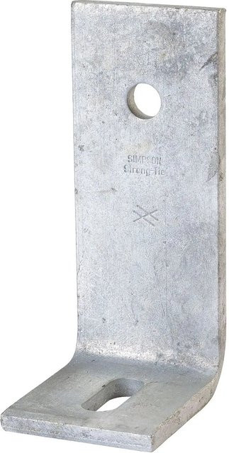 Simpson Winkelverbinder ABL aus feuerverzinktem Stahl, Farbe: Grau, B/H/T: 150 x 75 x 8 mm, Bohrung Ø 17,5 mm - Bild 1