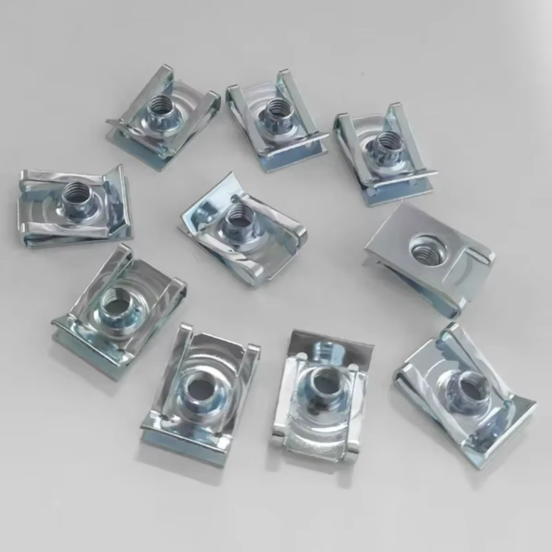 10 Stück U-Typ-Clips mit Gewinde und Reed-Muttern, verzinkt, Farbe: Silber - Bild 3